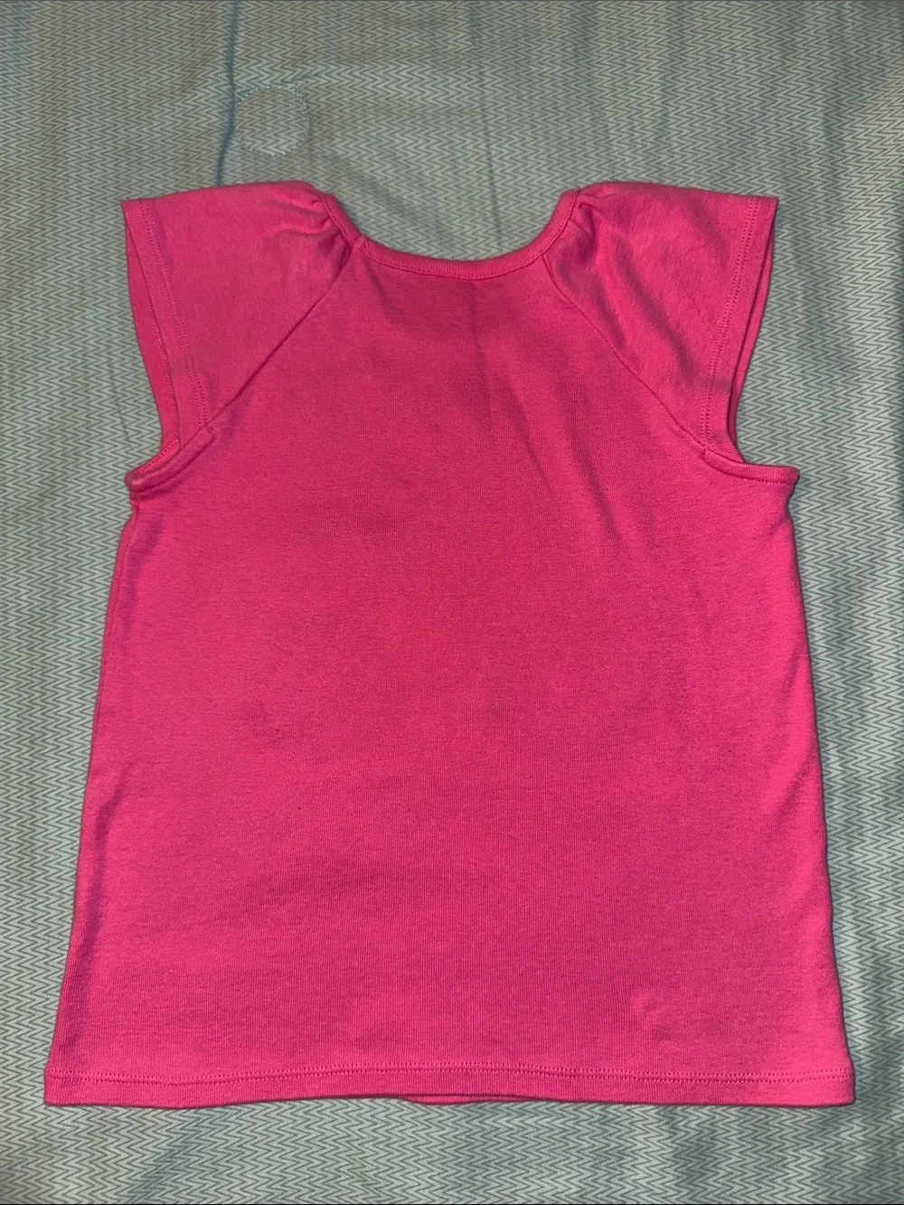 Gymboree Hot Pink Top with Dog on Bicycle Embroidery